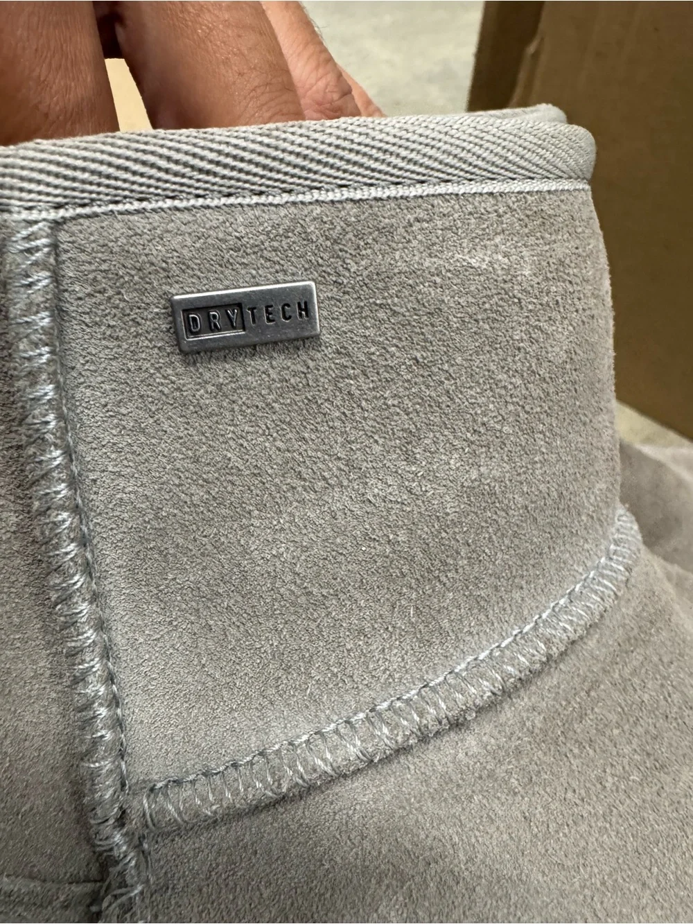 UGG Men's Gray Suede Side-Zip Ankle Boots